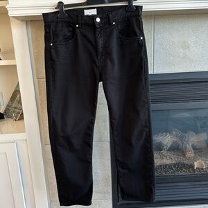 KOTN Straight Leg Jet Black Denim Jeans (Size 32)